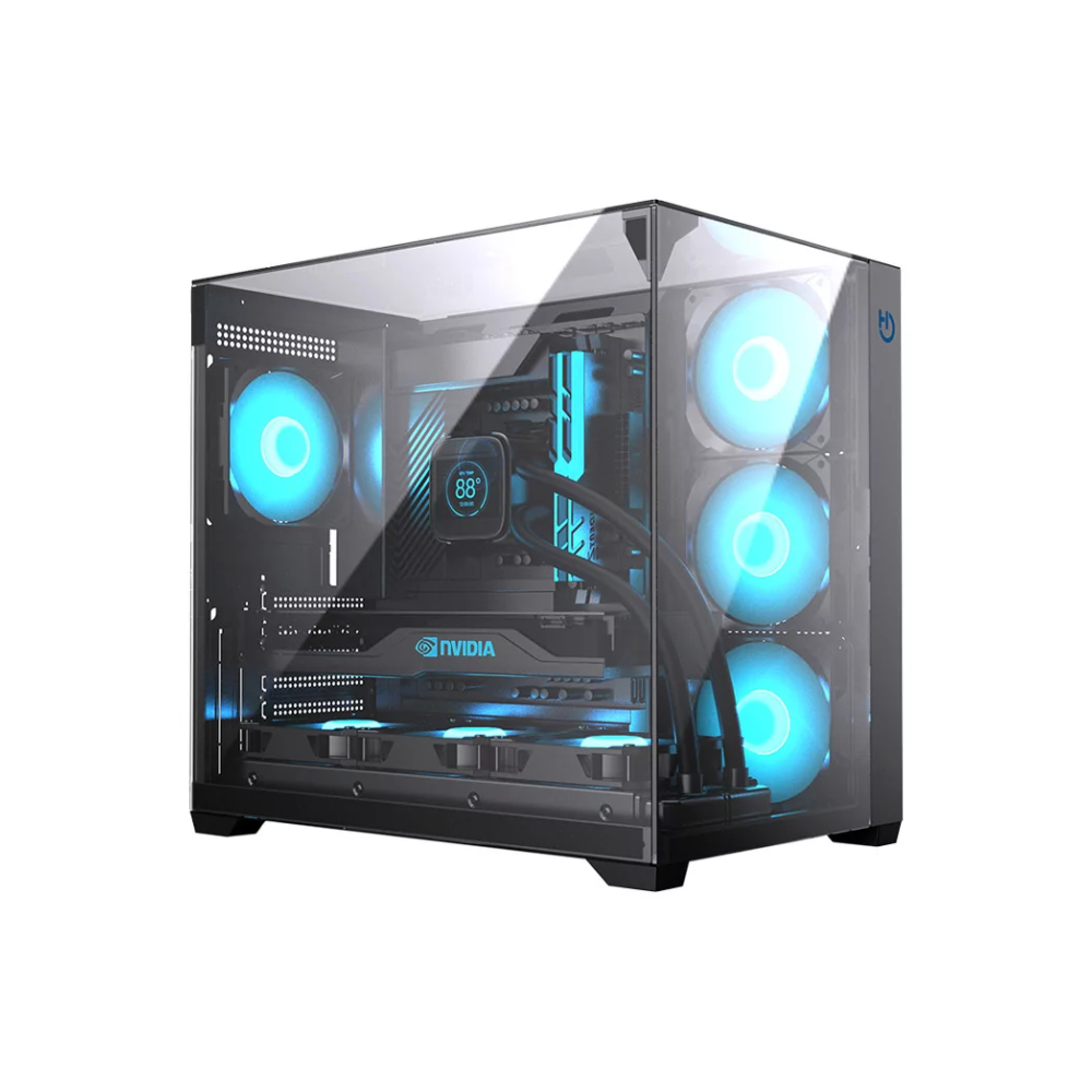 CAJA ATX HIDITEC GAMING SKY BLACK USB 3.1 TYPE-C
