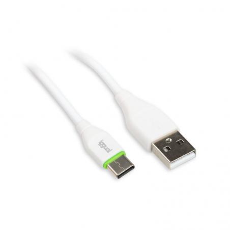 Iggual cable usb-a/usb-c 100 cm blanco