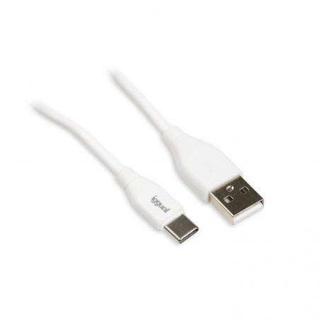 Iggual cable usb-a/usb-c 100 cm blanco q3.0 3a