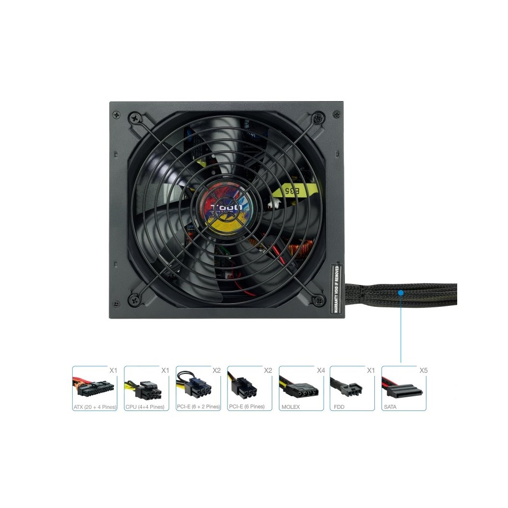 Tooq fuente alimentación tqapolo-750sp 750w