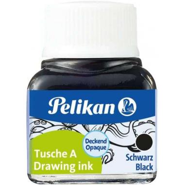 Pelikan 523 N17 Tinta China 10ml - Tinta de Alta Calidad - Resistente al Agua - Ideal para Dibujo y Caligrafia - Color Negro