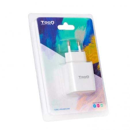 Tooq cargador pared usb-c pd3.0 20w blanco