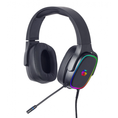 Gembird GHS-SANPO-S300 auricular y casco Alámbrico Diadema Juego USB tipo A Negro