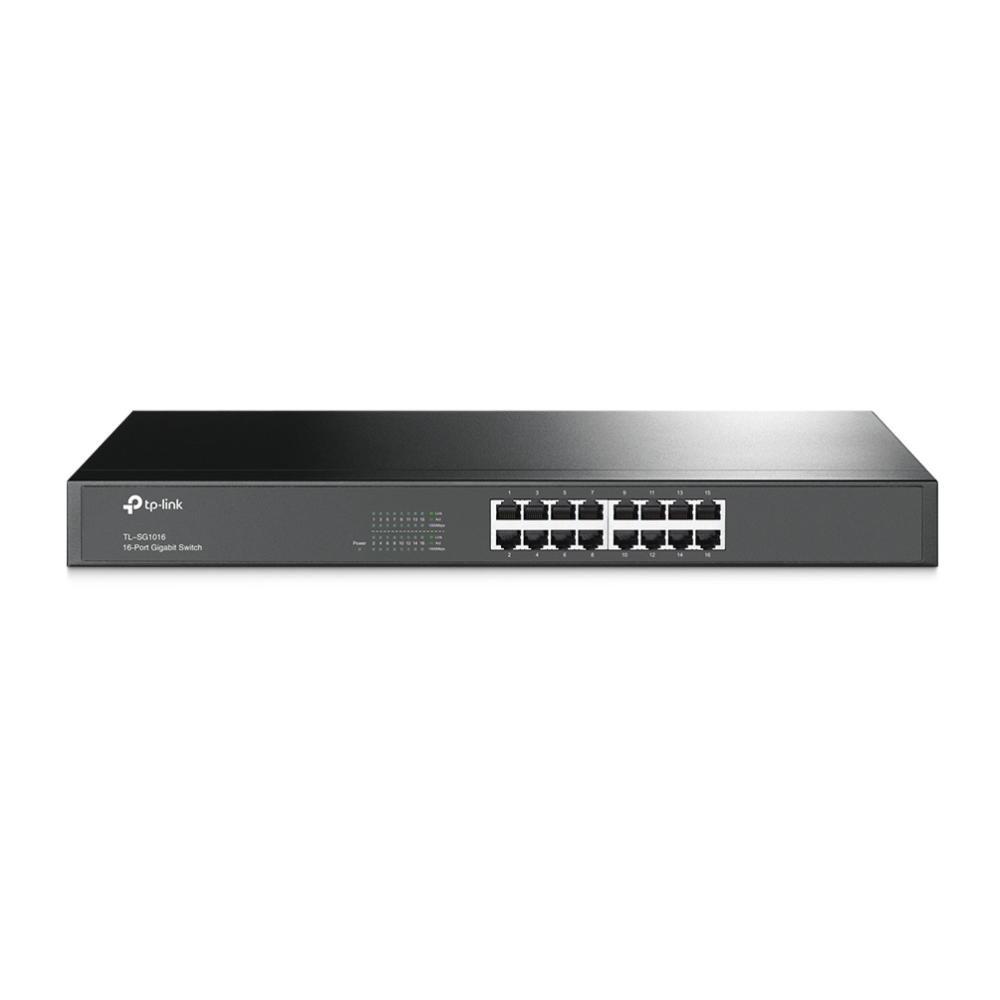 TP-Link TL-SG1016 No administrado Gigabit Ethernet (10/100/1000) 1U Negro