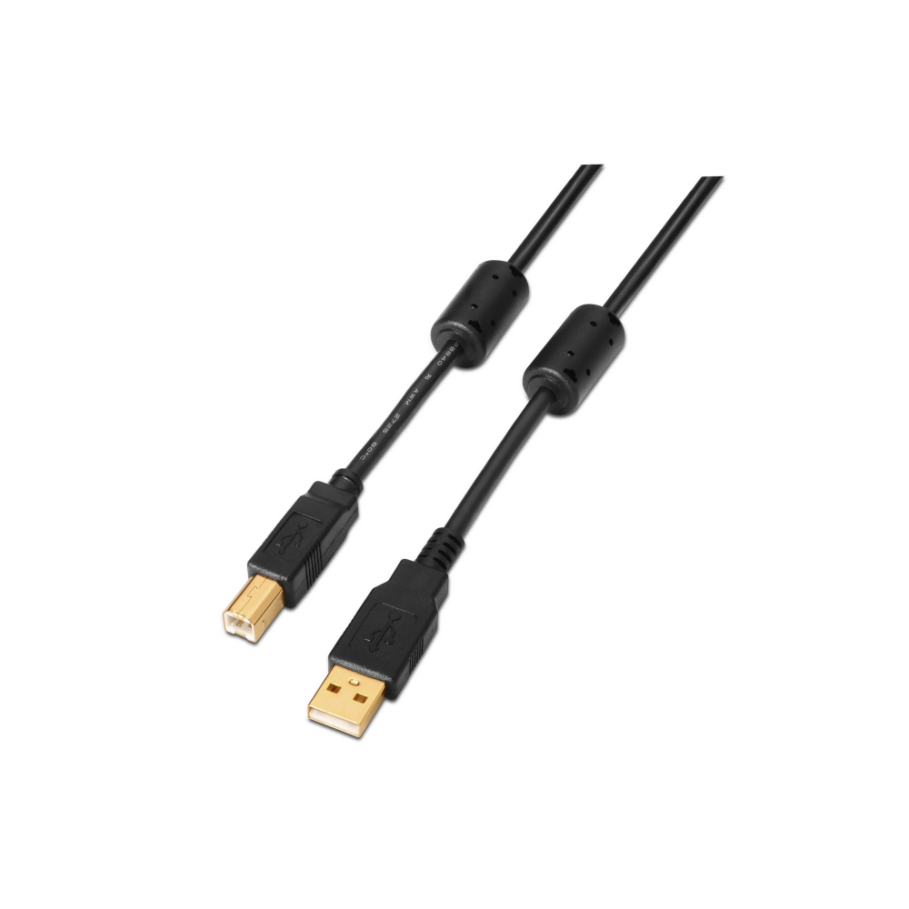 AISENS A101-0011 cable USB USB 2.0 5 m USB A USB B Negro
