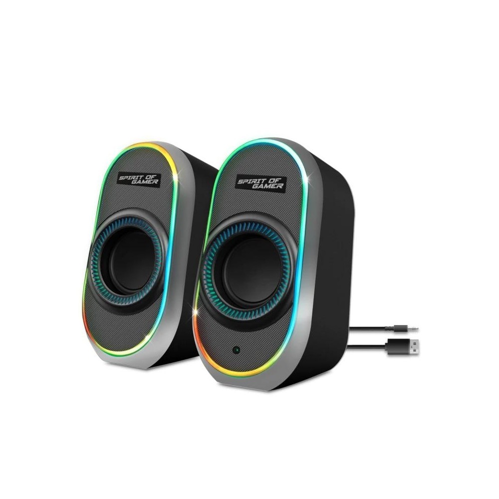 Spirit of gamer altavoz 2.0 fanatic 500 rgb black
