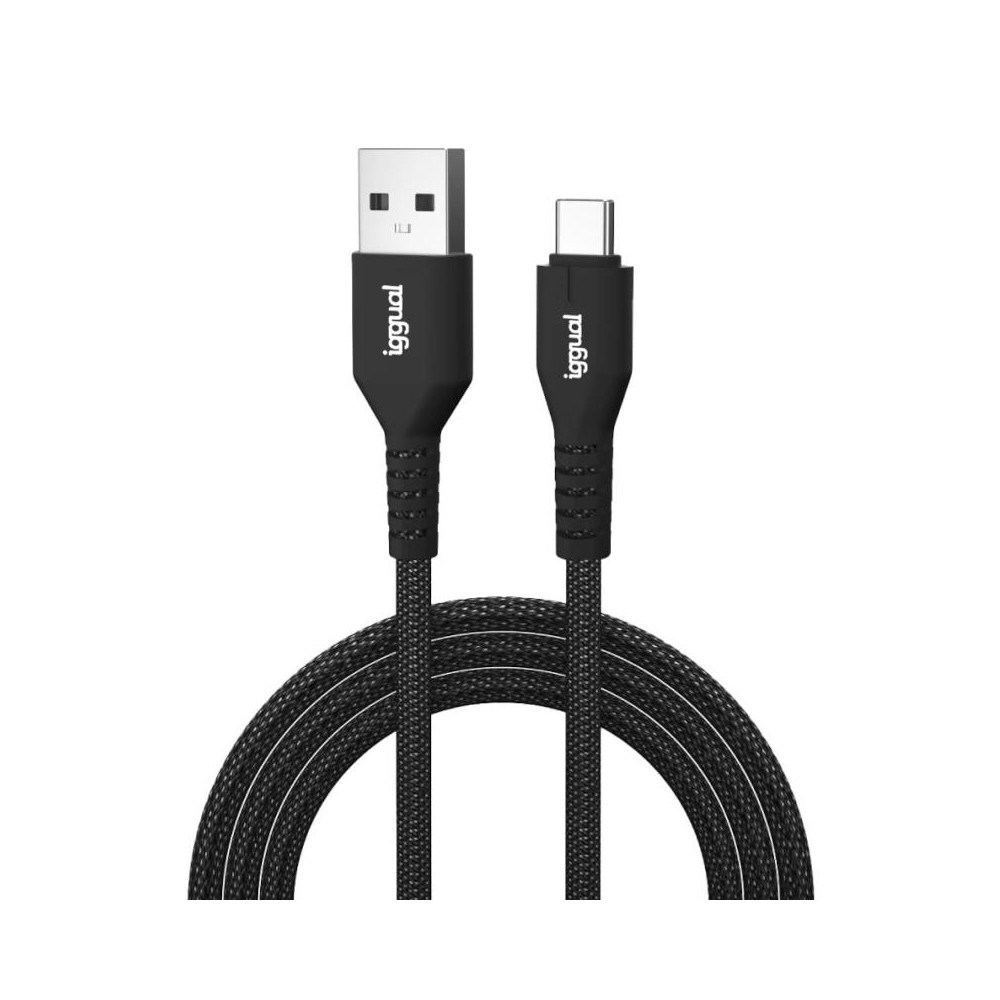 Iggual cable usb-a a tipo c 3a 100 cm trenzado