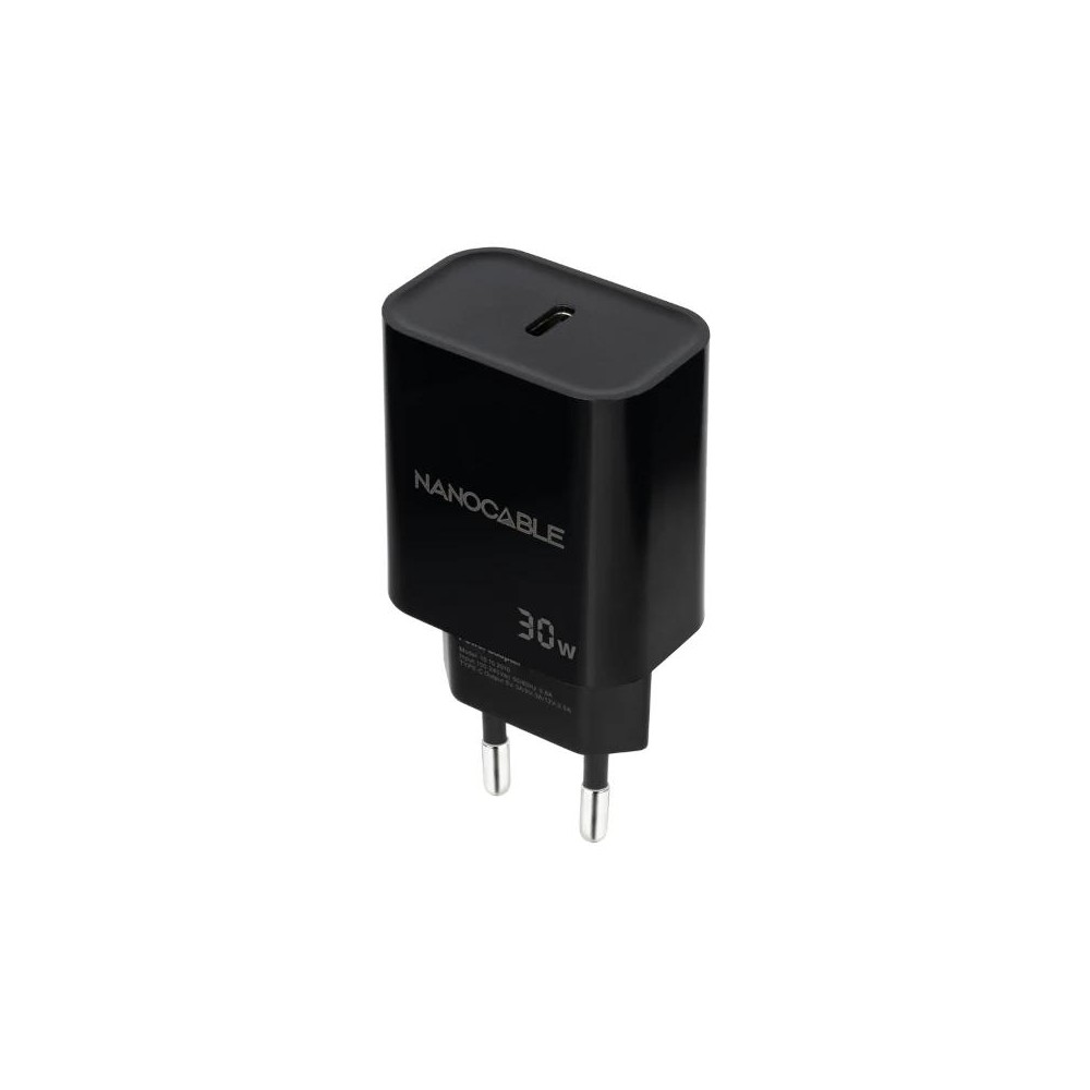 Nanocable cargador pared usb-c pd 30w negro