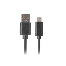 CABLE USB LANBERG 2.0 MACHO/USB C MACHO QUICK CHARGE 3.0 1M NEGRO
