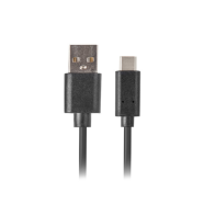CABLE USB LANBERG 2.0 MACHO/USB C MACHO QUICK CHARGE 3.0 1M NEGRO