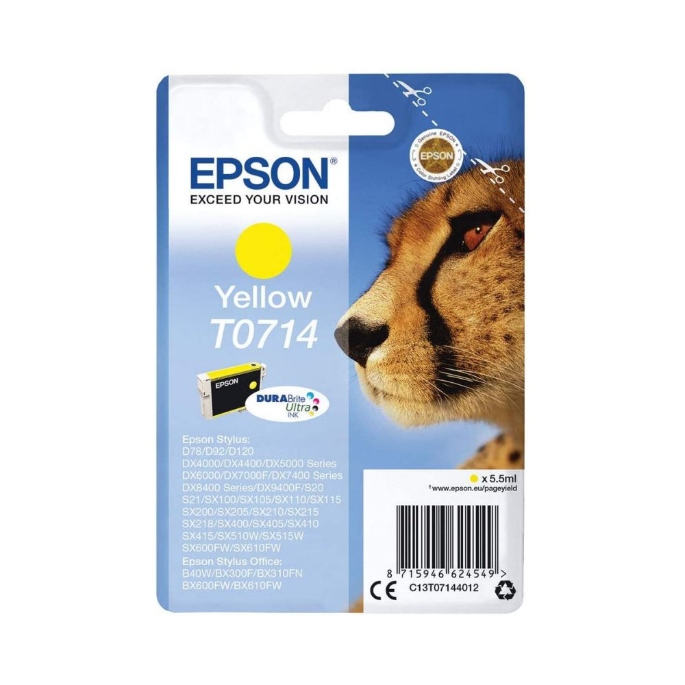 Epson cartucho t0714 amarillo