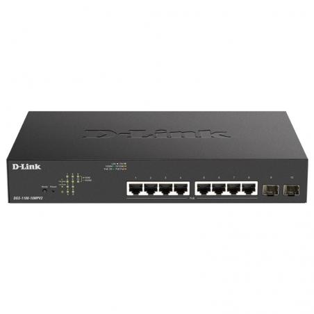 D-link dgs-1100-10mpv2/e switch 8xgb poe+ 2xsfp