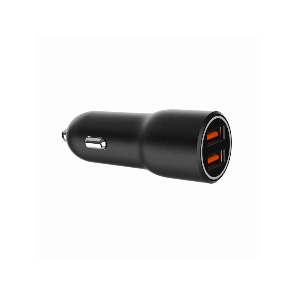 CARGADOR RAPIDO PARA COCHE GEMBIRD CON 2 PUERTOS USB, QC3.0, 36 W, NEGRO