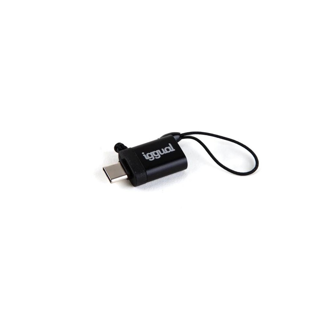 Iggual adaptador usb otg tipo c a usb-a 3.1 negro