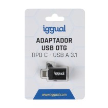Iggual adaptador usb otg tipo c a usb-a 3.1 negro