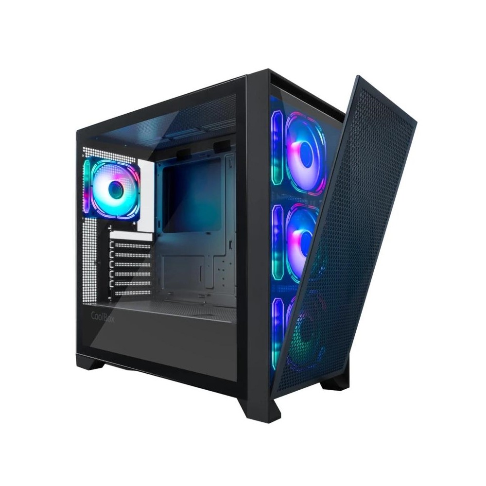 Coolbox caja gaming atx ge-2000 dualview s/fte