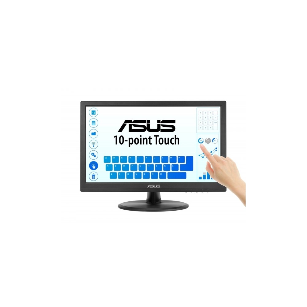 Asus VT169HE Monitor Tactil 15.6" LED IPS FullHD 60Hz - Capacidad Tactil 10 Puntos - Respuesta 5ms - 16:9 - HDMI, VGA - VESA 75x