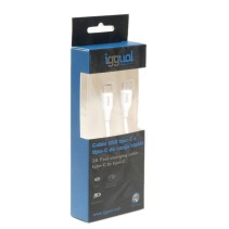 Iggual cable usb-c/usb-c 100 cm blanco q3.0 3a