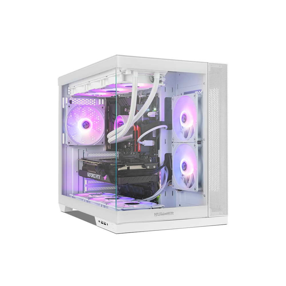 CAJA NOX HUMMER ASTRA NEO SEMITT ATX CRISTAL FRAMELESS BLANCO