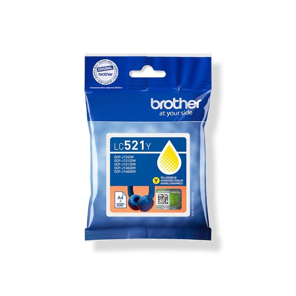 Brother cartucho lc521y amarillo