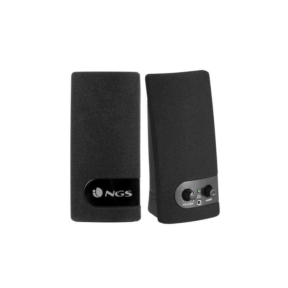 NGS SoundBass 150 Altavoces 2.0 USB 4W - Entrada Jack 3.5mm - Controles en Altavoz - Color Negro