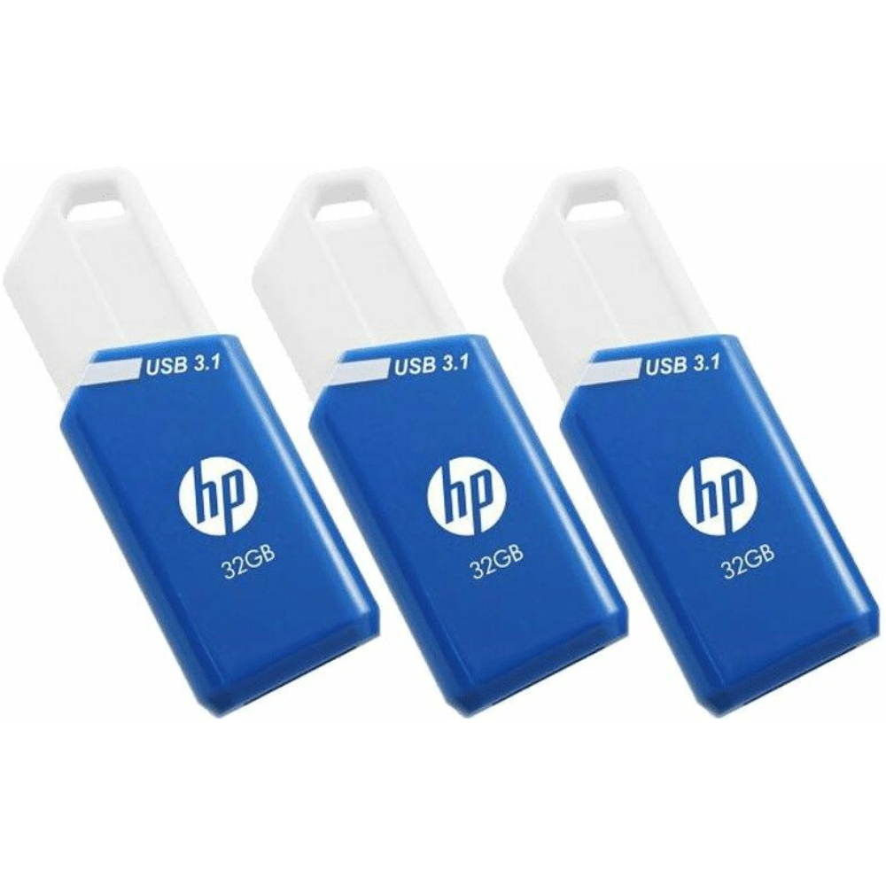 USB 3.1 HP 32GB X755W PACK DE 3 AZUL