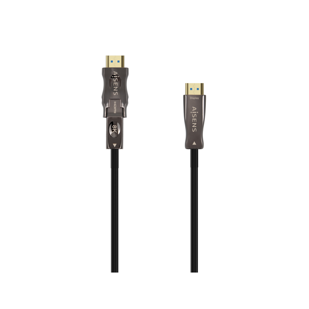 CABLE HDMI AISENS V2.1 OPTICO ACTIVO AOC DESMONTABLE 8K60HZ M/M 15M NEGRO