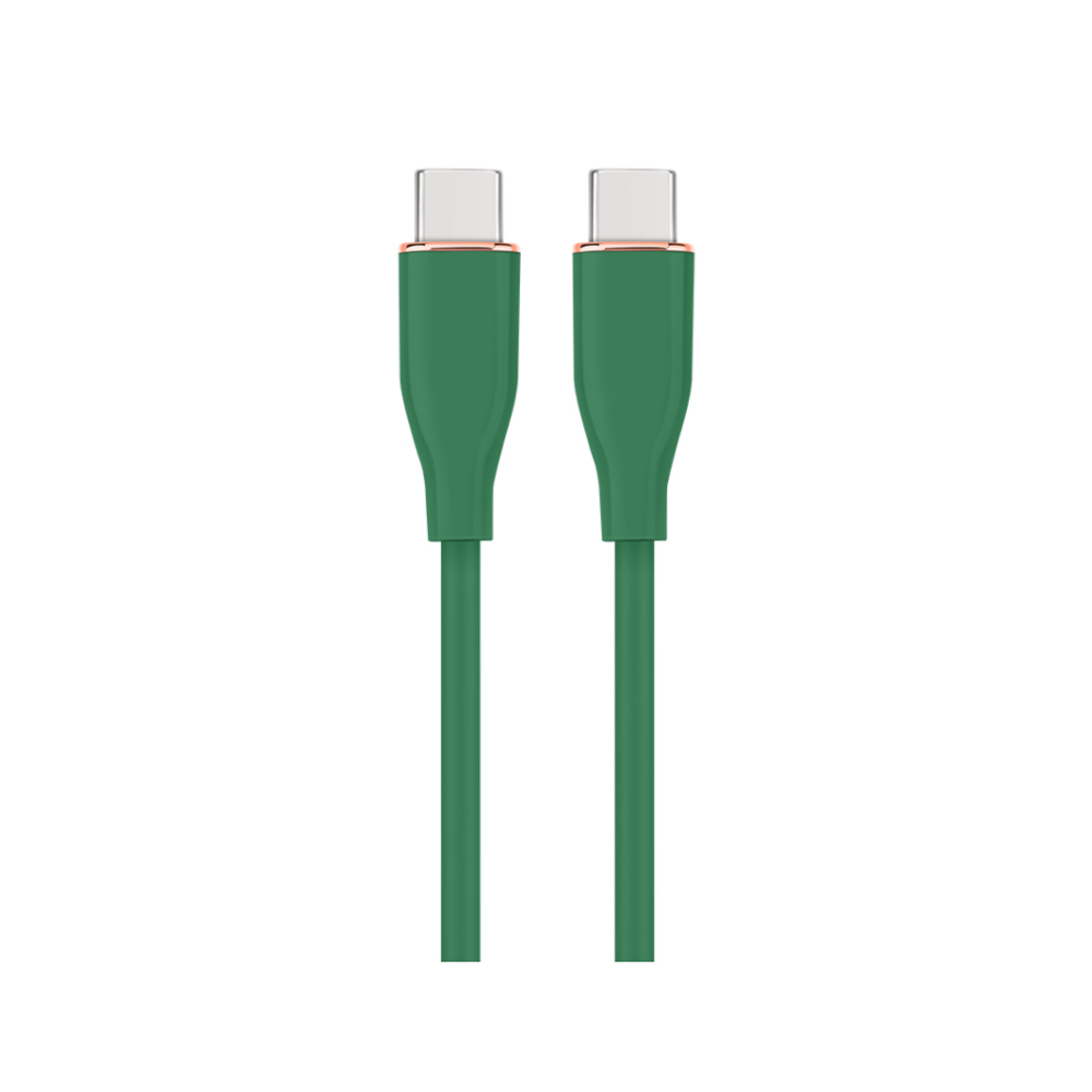 CABLE DE CARGA Y DATOS GEMBIRD (PD) TIPO-C SILICONA ALTA CALIDAD 1,5M VERDE