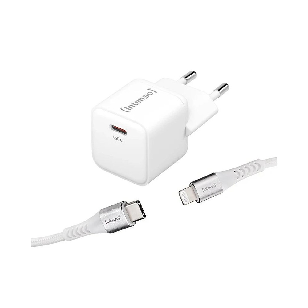Intenso | kit cargador gan w30c + cable lightning