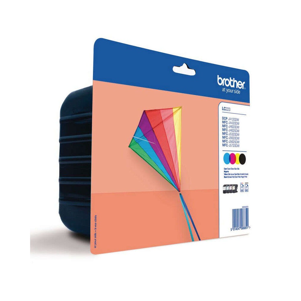Brother LC223 Pack de 4 Cartuchos de Tinta Originales - LC223VALBP