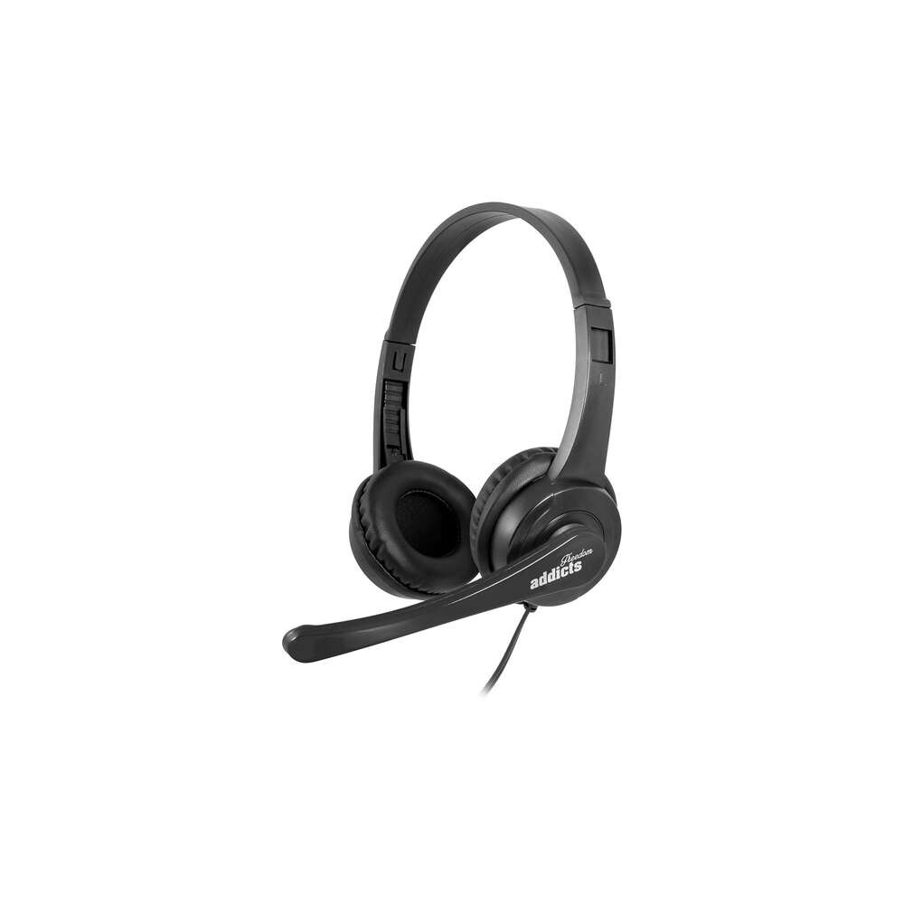 NGS Vox505 Auriculares USB con Microfono - Microfono Plegable - Almohadillas Acolchadas - Diadema Ajustable - Control en Cable -