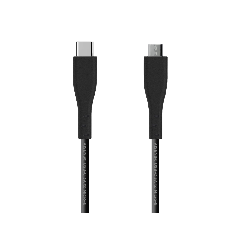 CABLE USB 2.0 AISENS 3A TIPO USB-C M-USB-C M NEGRO 1.0M