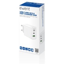 Ewent cargador rápido usb-c / qc 3.0 / 30w