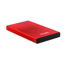 CARCASA HDD TOOQ TQE-2527R 2,5" 9,5 MM SATA USB 3.0/3.1 ROJO