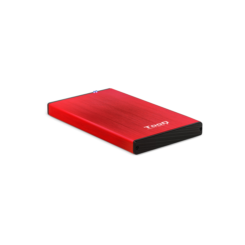 CARCASA HDD TOOQ TQE-2527R 2,5" 9,5 MM SATA USB 3.0/3.1 ROJO