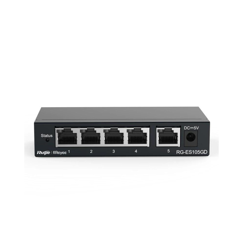 Reyee unmanaged switch 5xgb rj45 steel case
