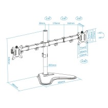 Tooq soporte mesa db1702tn-b 2 brazos 17-32"