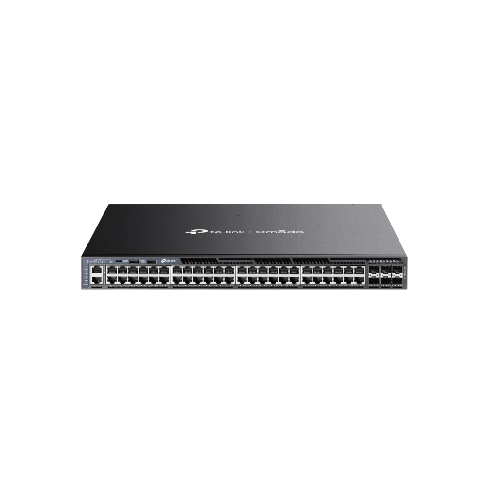 OMADA 48-PORT GIGABIT STACKABLE L3 MANAGED POE+ SWITCH WITH 6 10G SLOTS