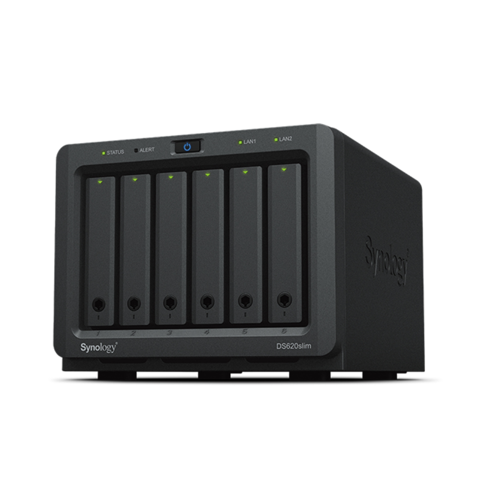 NAS SYNOLOGY DS620SLIM 6BAY 2.5IN 2.0GHZ DC EXT2X GBE 2X USB 3.0