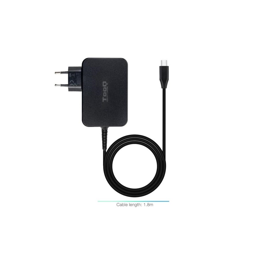 Tooq cargador portátil gan usb-c pd 100w negro
