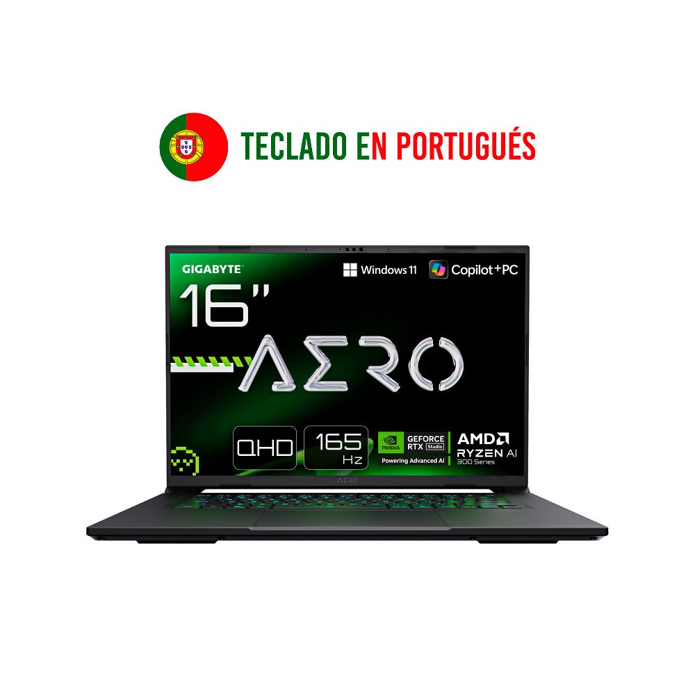 PORTATIL GIGABYTE AERO X16 1VH93PTC94AH AI 7 350 RTX5060 16GB 1TB 16" WQXGA W11H