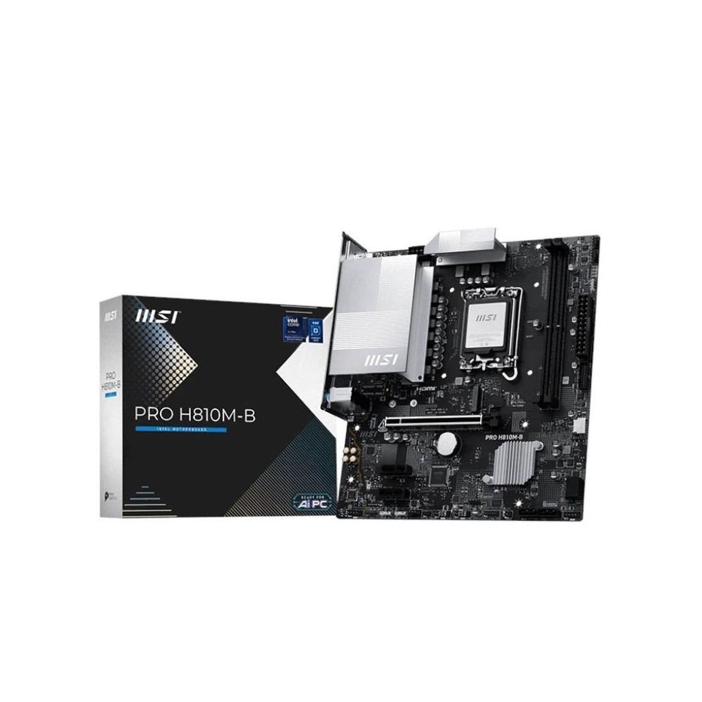 Msi placa base pro h810m-b ddr5 matx lga1851