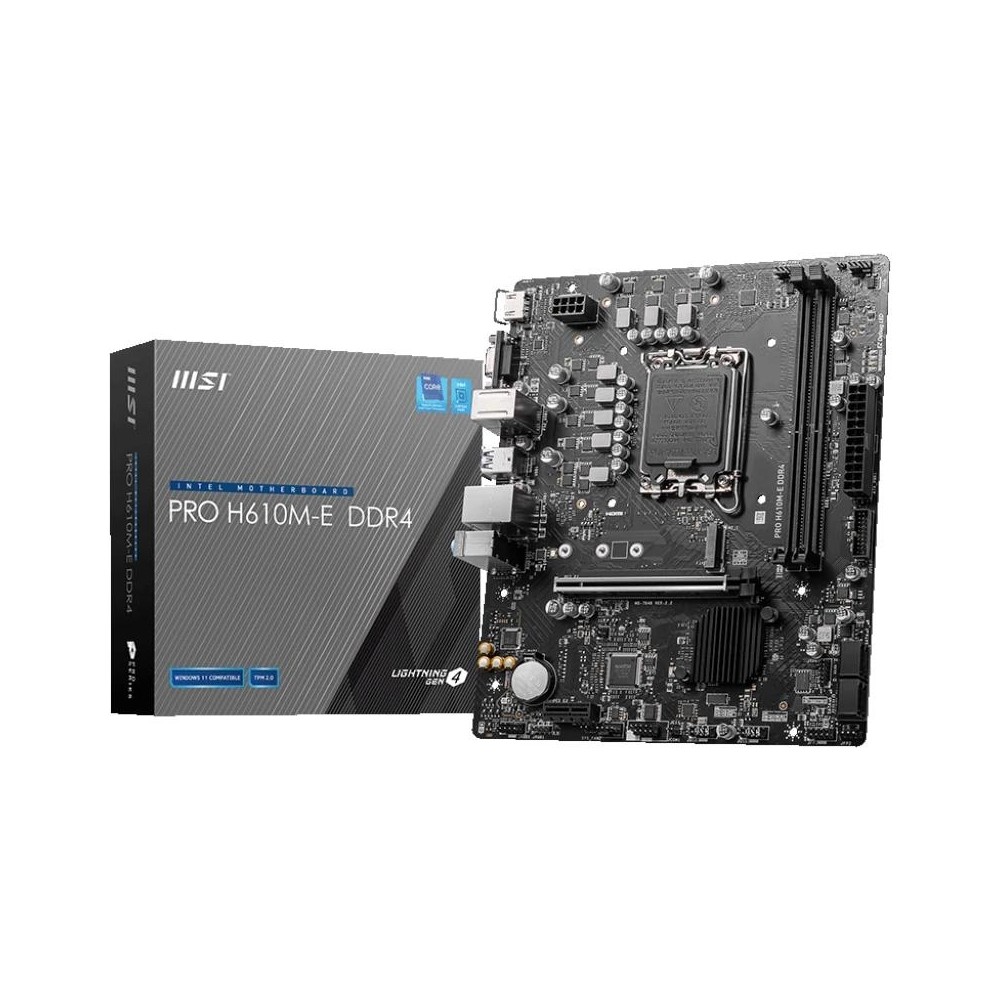 Msi placa base pro h610m-e ddr4 matx 1700
