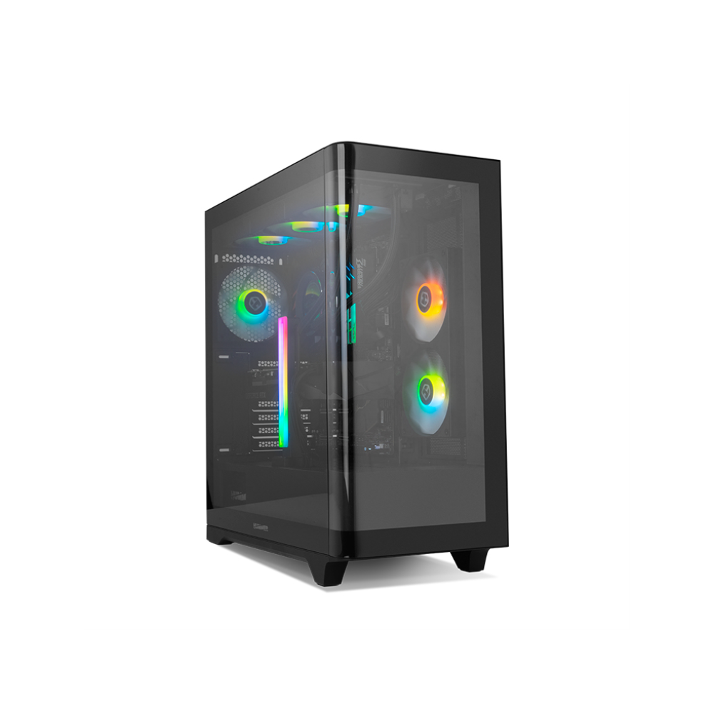 CAJA NOX HUMMER ETHER ATX SEMITORRE CRISTAL CURVO NEGRO