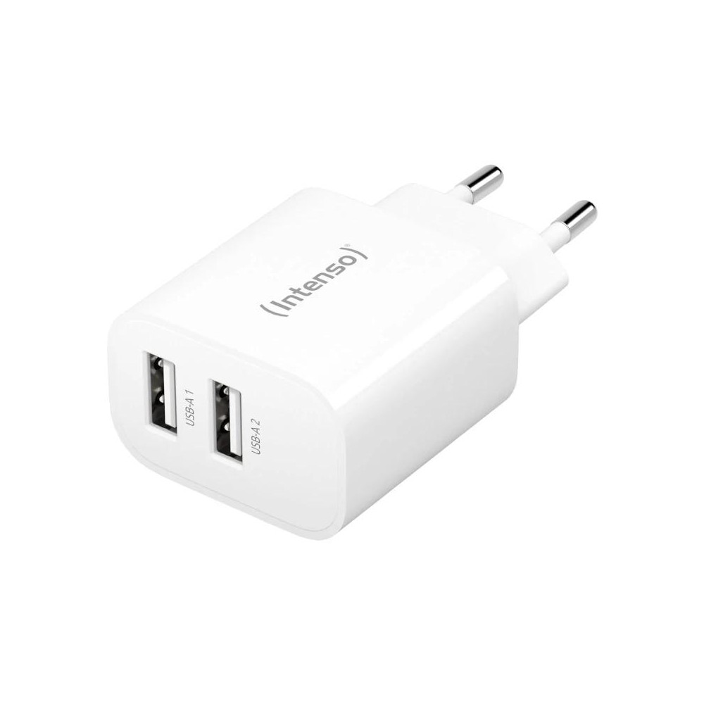 Intenso | cargador pared w24aa|2xusb-a|blanco