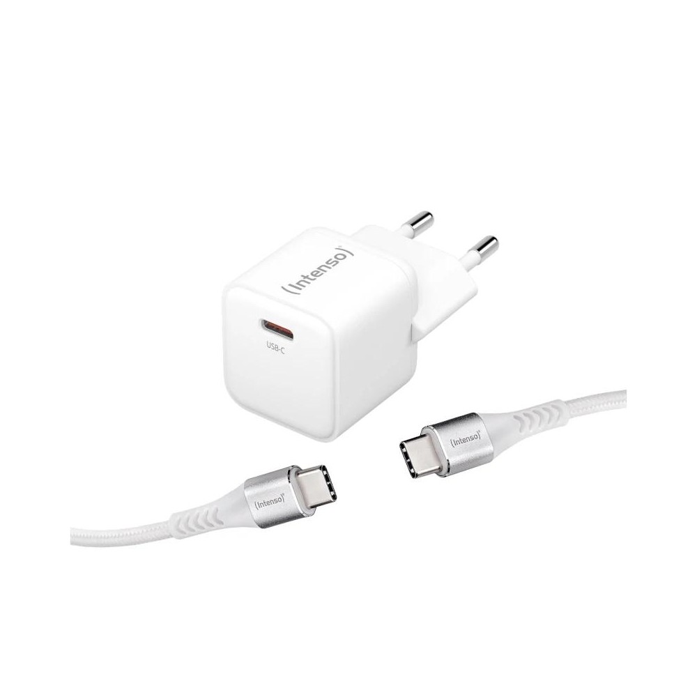 Intenso | kit cargador gan w30c + cable usb-c