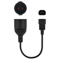 Nanocable cable adaptador c14/m a cee7/h, 25cm 2
