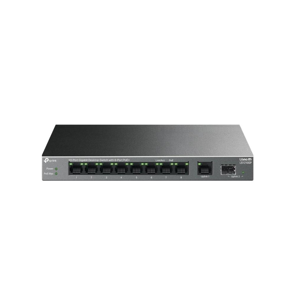Tp-link ls1210gp switch 8xg poe+ 1xgb 1xsfp 61w