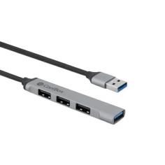 Coolbox hub4 lite usb-c/a 4 puertos aluminio