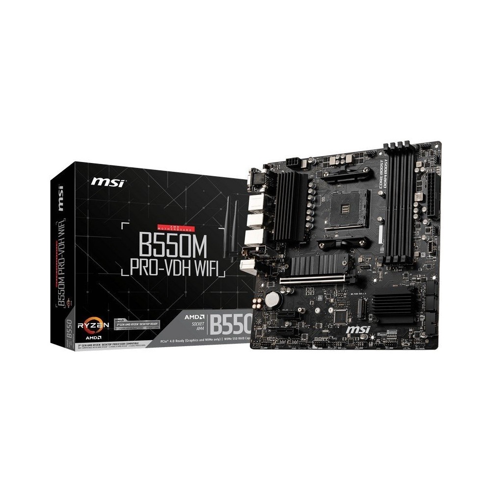 Msi placa base b550m pro-vdh wifi matx am4